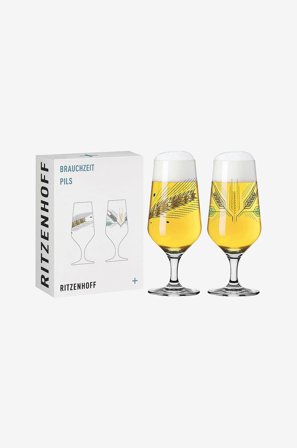 Ritzenhoff - Pilsner Brauchzeit 2-pk NO.3 - Transparent - Ølglass - Fra Homeroom