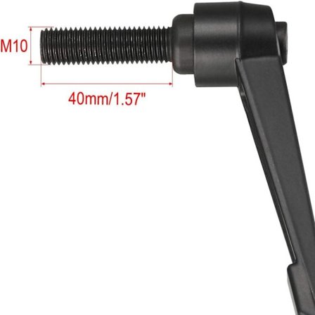 4 stk Justerbar klemmespak med håndtak og gjenget trykknapp