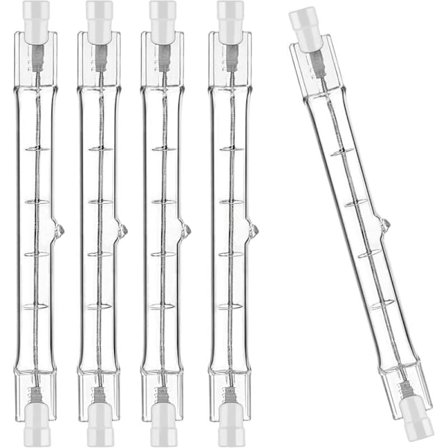 5-pack R7S halogenlampa 118 mm 100 W 230 V, dimbar för spotlights och arbetsbelysning, kompatibel med Philips