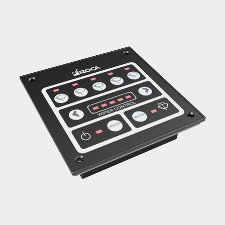 Painel de controlo para motor de limpa-para-brisas Roca Wiper Control System, para 5 motores de limpa-para-brisas (W10 / W12 / W25 / W38 / W38L / W50)