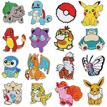 16 kappaletta lasten silittämällä kiinnitettävät kangaslaastarit vaatteiden korjaamiseen, ommeltavat kirjonta-laastarit takkiin, hattuun, farkkuihin