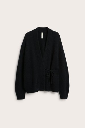 Kappahl | Kofta med knytband i ullmix | Svart