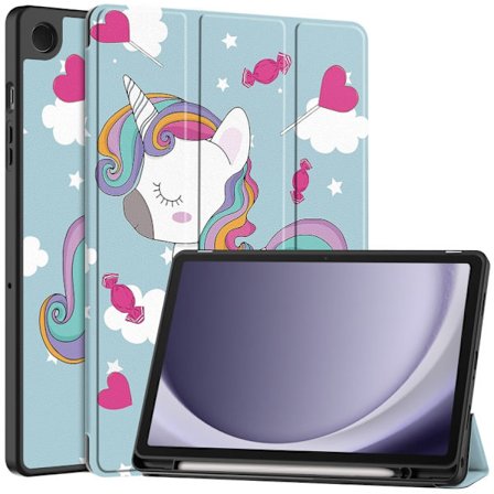 Samsung Galaxy Tab A9+ 3-faldig TPU Smart Läderfodral