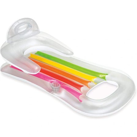 Oppblåsbar bassengstol (Hvit)