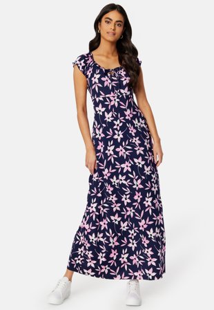 Happy Holly Tessie maxi dress Navy / Floral Klær