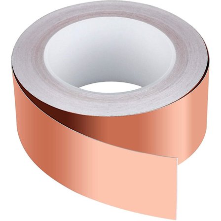 Kobbertape 20m X 50mm, Kobberfolietape Skærmende Tape Selvklæbende
