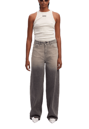 Gestuz DrewGZ sl logo tank T-shirt Linnen Dam Beige L