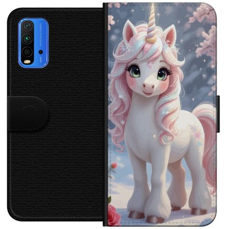 Yhteensopiva Lompakkokotelo Xiaomi Redmi Note 9 4G Minimalistinen glitch-typografia tekstillä cute but psycho neon-maisessa väriefektissä