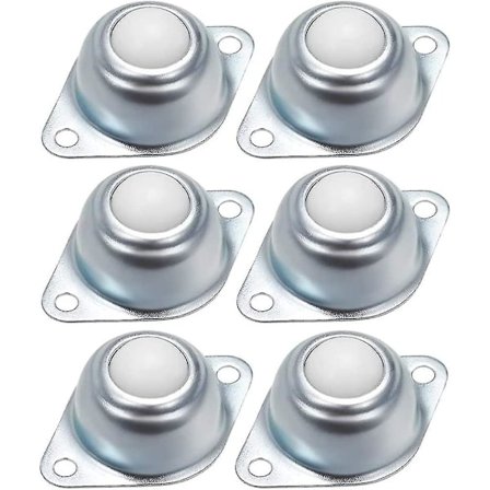 Pallosiirtokalustepyörät Rullasiirtopyörät Pallosiirtoyksiköt Sinkitty rauta nailonkuulilla Siirtoa varten Huonekalut Pyörätuoli 6 kpl