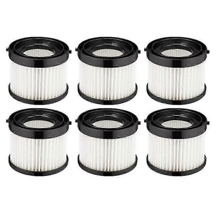 6-pack 49-90-0160 Ersättnings HEPA-filter för Milwaukee 49-90-0160 0882-20 M18 Kompakt Dammsugare