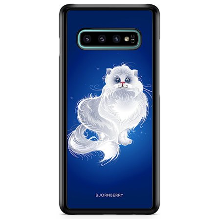 Bjornberry Skal Samsung Galaxy S10 - Vit Katt