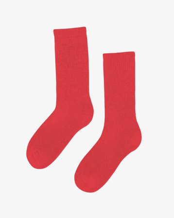 Organic Active Sock - Red Tangerine - Female - 36-40