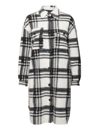Vmchrissie Long Check Shirt Ga Overshirts Hvid Vero Moda