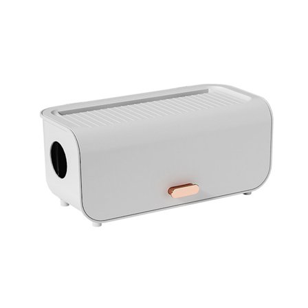 Kabelorganiseringboks Plast Enkel å montere Sikkerhetsbeskyttelse Sladd Organiseringsboks for skjøteledninger Ladere Adaptere Ledninger Hvit