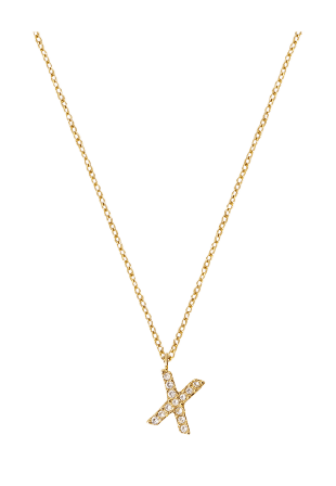 Mockberg Petite Stone Letter X Gold Necklace Smycken & klockor Dam Guld ONESIZE