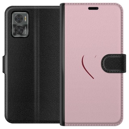 Kompatibelt Lommeboketui til Motorola Motorola Moto E22i SoftPinkLove