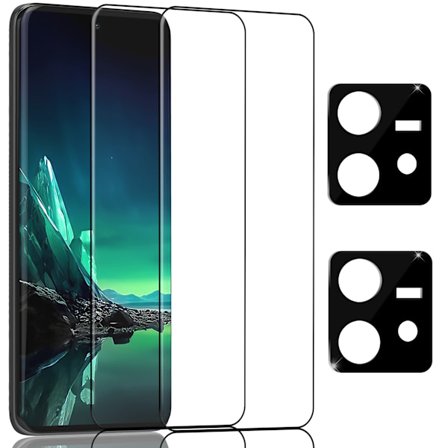2-Pack Motorola Edge 40 Neo Skärmskydd & 2-Pack linsskydd - Härdat Glas 9H - Super kvalitet 3D