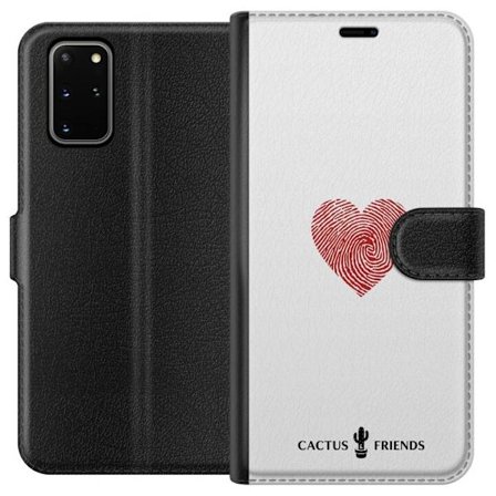 Kompatibel Tegnebogsetui til Samsung Samsung Galaxy S20+ Cactus and Friends - Fingerprint Love