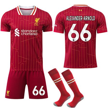 24-25 Ny Liverpool Hjem Barn Voksen Fotballtrøye Nr.66 Alexander-Arnold 20