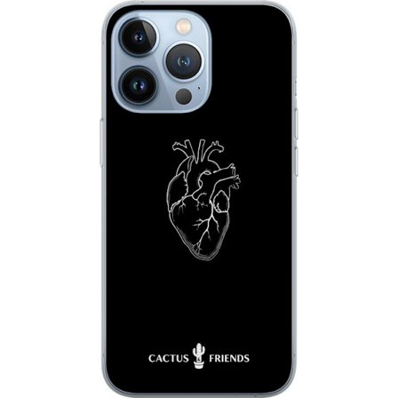 Kompatibelt Mobildeksel til Apple Apple iPhone 13 Pro Kaktus og Venner - Midnatt Anatomisk Hjerte