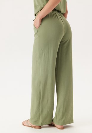 VILA Vijosa Hw Wide Pants - Noos Oil Green Klær