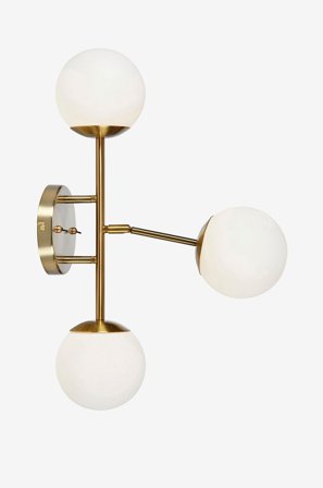 Markslöjd - Vägglampa TRINITY 3L - Mässing - Vägglampor - Från Homeroom