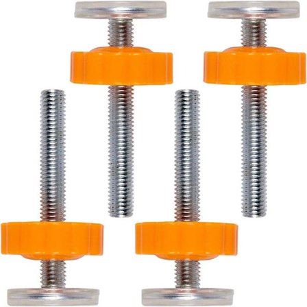 Reservedele til trappegitter - 4-pak M10 trykspærregitter gevindaksel gennemgang dørpasningsbolte