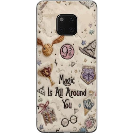 Yhteensopiva Puhelinkuori Huawei Huawei Mate 20 Pro Kirjailtu taianomainen kuvaus, jossa on symboleja, lainauksia ja satumaailmaa, joka on inspiroitun