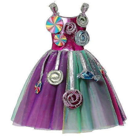 Sommar Flickor Godis Klänning Fancy Lollipop Tutu Klänningar Barns Karneval Purim Kostymer