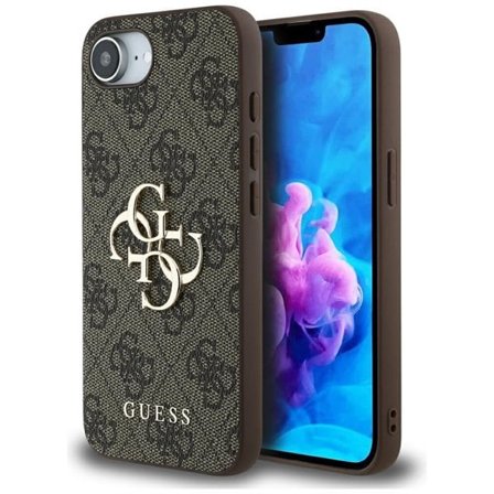 Guess 4G Big Logo Case for iPhone 16e - Brun