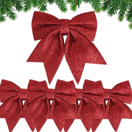 5 st julbandrosetter 24 cm stora julrosetter band B