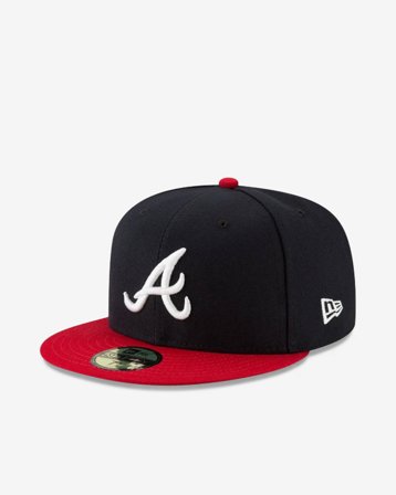 ATLANTA BRAVES ACPERF 59FIFTY - NAVY/RED 7 1/2