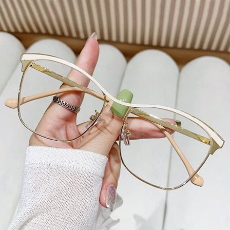 Anti-Blå Lys Briller Firkantede Briller HVID HVID