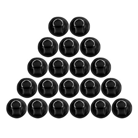 20x D-ring Pad/patch Dragringar i rostfritt stål för PVC Uppblåsbar Båt (D)