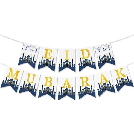 Eid Mubarak Banner Eid al-Fitr Fest Ramadan Hængende Banner