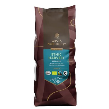 Arvid Nordquist Kaffe Ethic Harvest, malet kaffe, mörkrostat, 1kg - Lyreco - Kök och servering - Kaffe och te - Automatkaffe