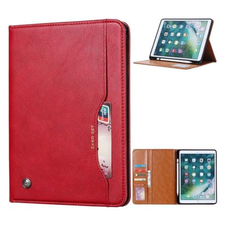 iPad 10.2 (2020) kestävä nahkainen kotelo - Punainen Red