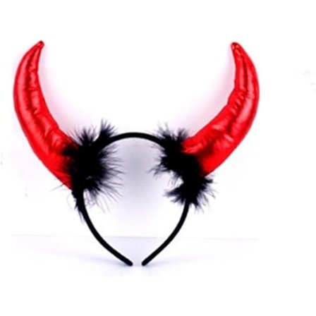 Halloween djevelhorn pannebånd, djeveløre pannebånd, halloween pannebånd sett, rødt og svart djevelhorn pannebånd