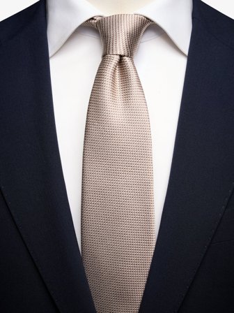 John Henric Men's Beiger Krawattenschal Struktur Size 7,5