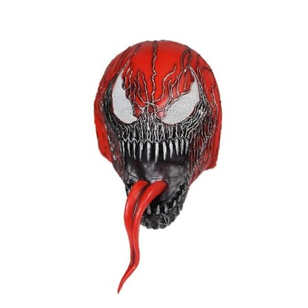 Superhjälte Venom Mask, Läskig Kostym Bussfest Krypande Venom Super Latex Mask för Vuxna Män och Kvinnor, Avengers Latex Hel Huva Cos, Halloween Röd