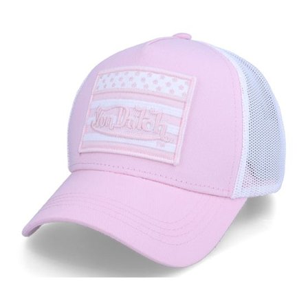 Von Dutch - Rosa trucker Keps - Pink Flag Trucker @ Hatstore