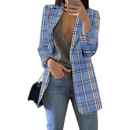 Kvinnor Långärmade Business Jackor Sjal Neck Cardigan Jacka