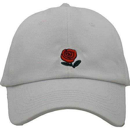 Rose Broderad Justerbar Strapback Hat Baseball Cap