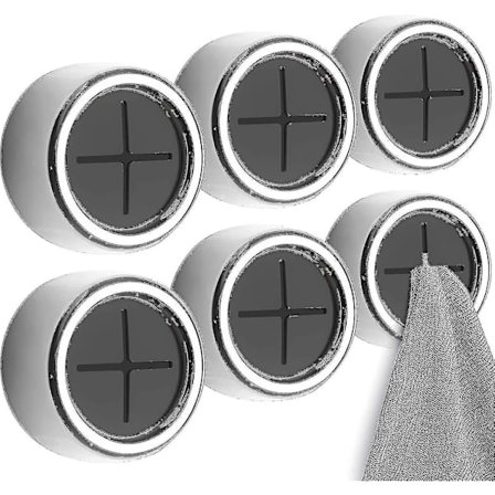 Selvklæbende Håndklædeholder, 6 Styk, Rund Håndklæde Klemme Håndklædeholder Til Badeværelser, Køkkener Og Husholdninger