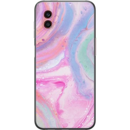 Yhteensopiva Puhelinkuori Samsung Samsung Galaxy Xcover6 Pro Abstrakti pastellin värinen marmoritaide, jossa on nestemäinen akryyli vaikutus pinkiss
