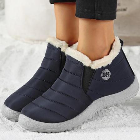 Dames Støvler Kvinders Vinterstøvler Varme Pels Vinter Sko Til Kvinder Sne Støvler Let Ankel Botas Mujer Sort Combat Botines Blue 41