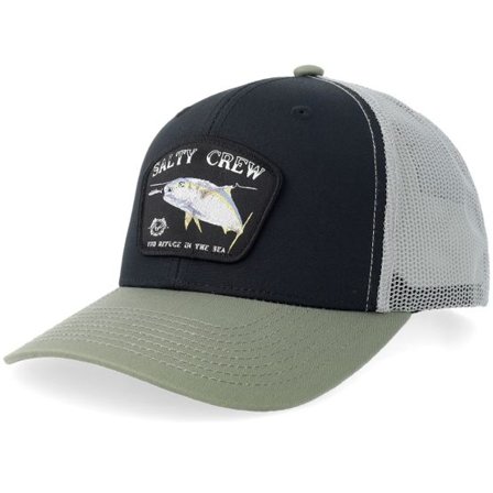 Salty Crew - Svart trucker Keps - "Surface Retro Black/Olive Trucker " @ Hatstore