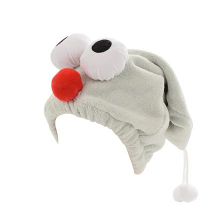 Korallfløyel Tørke Hårhette Søt Tegneserie Stort Øye Søt Svømmehette