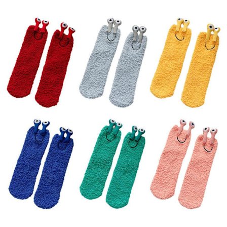 2 par The Floor Socks Sleeping Socks for Girls Medium Tube Socks Cute Thicken aldult Pink