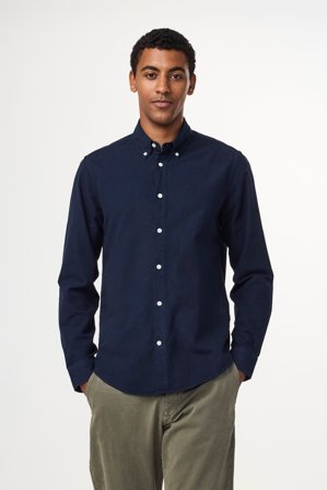 NN.07 Arne 5725 Shirt Male Blue Organic Cotton